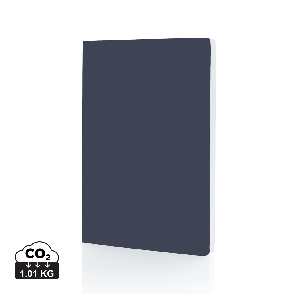 Carnet en papier minéral A5 promotionnel Bleu marine